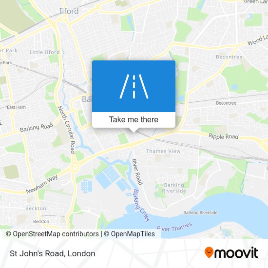St John's Road map