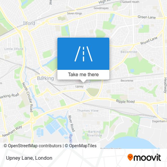 Upney Lane map