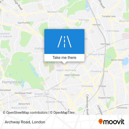 Archway Road map