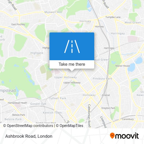 Ashbrook Road map