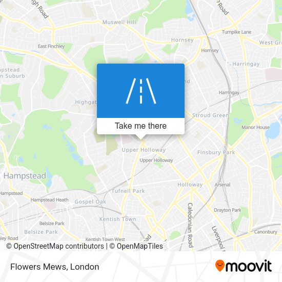 Flowers Mews map