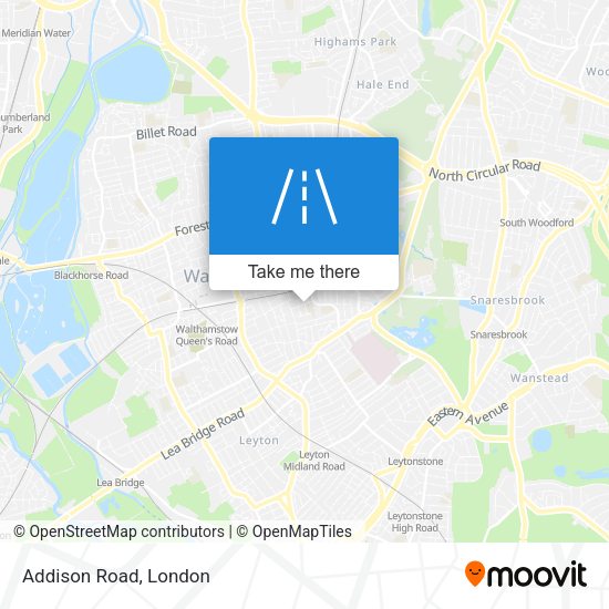 Addison Road map