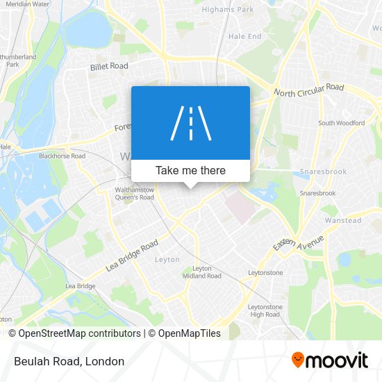 Beulah Road map