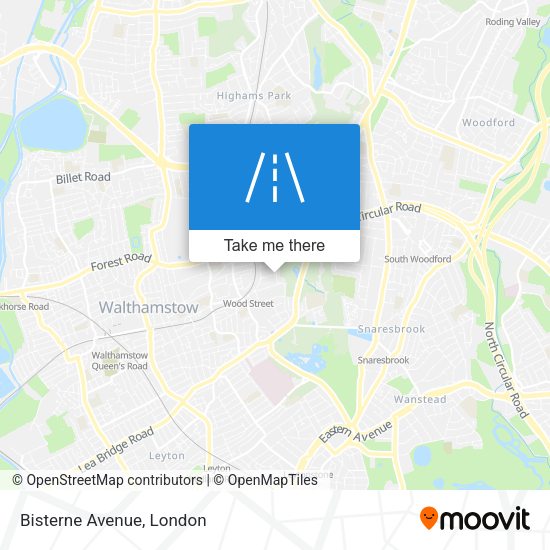 Bisterne Avenue map
