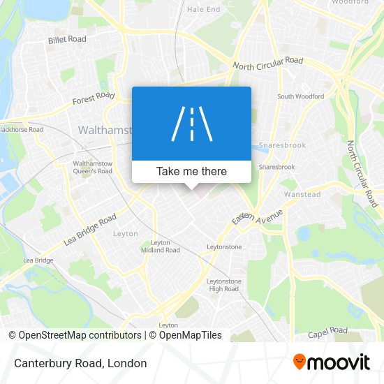 Canterbury Road map