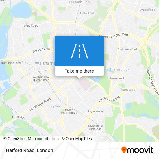 Halford Road map