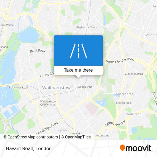 Havant Road map