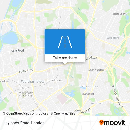 Hylands Road map