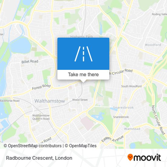 Radbourne Crescent map