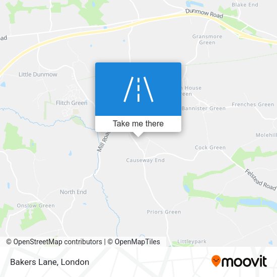 Bakers Lane map