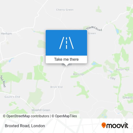 Broxted Road map