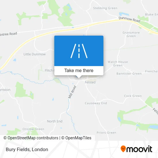 Bury Fields map