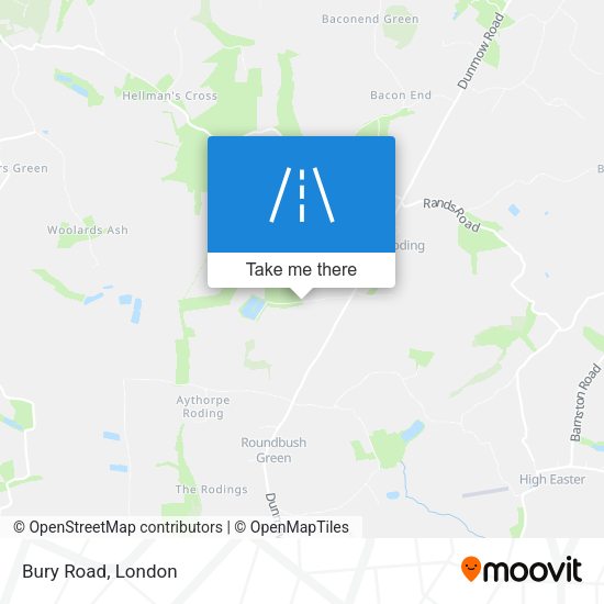 Bury Road map