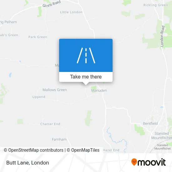Butt Lane map