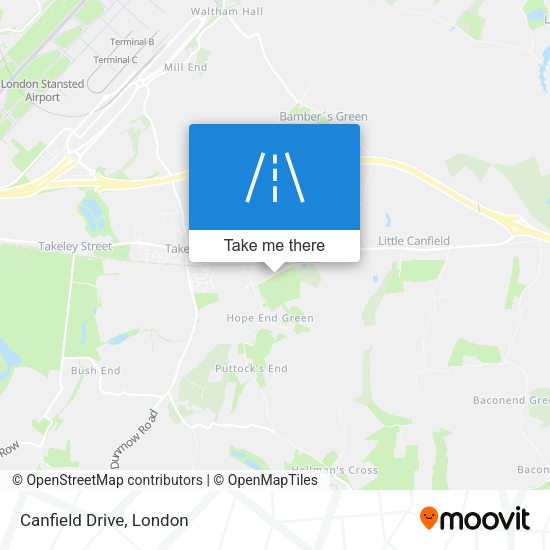 Canfield Drive map