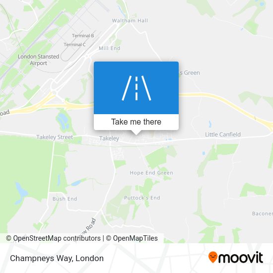 Champneys Way map