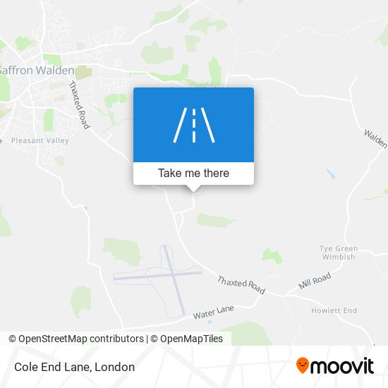 Cole End Lane map