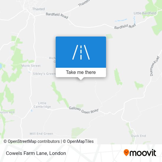 Cowels Farm Lane map