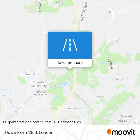 Down Farm Stud map