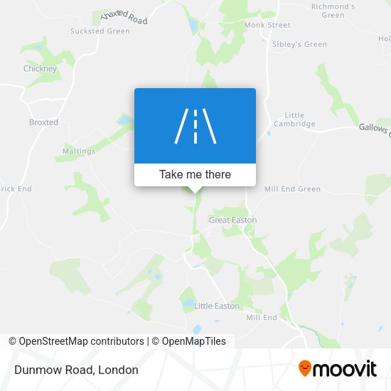 Dunmow Road map