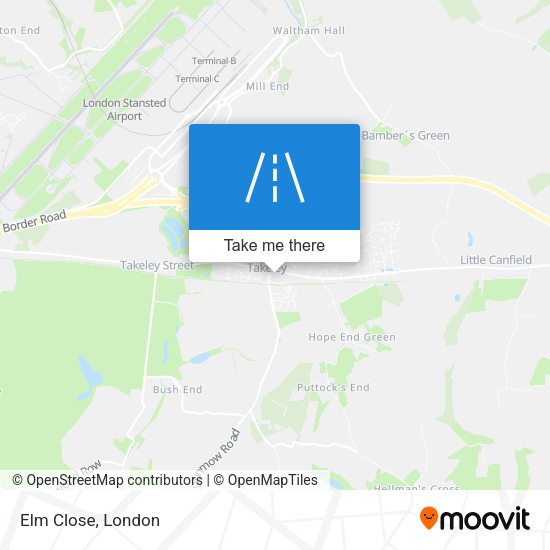 Elm Close map