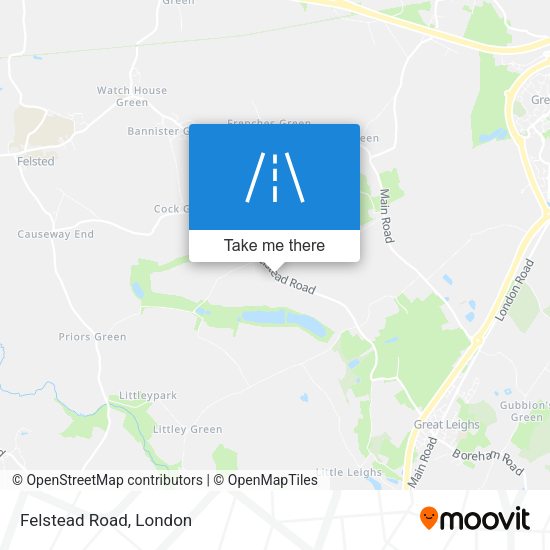 Felstead Road map