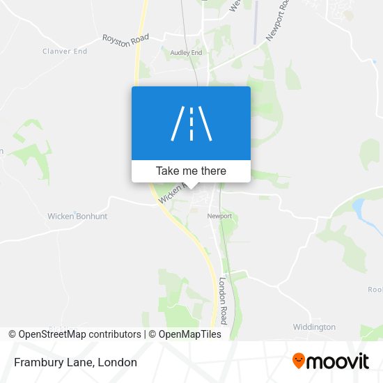 Frambury Lane map