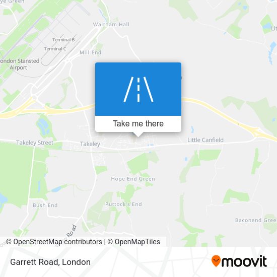 Garrett Road map