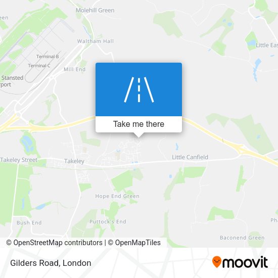 Gilders Road map