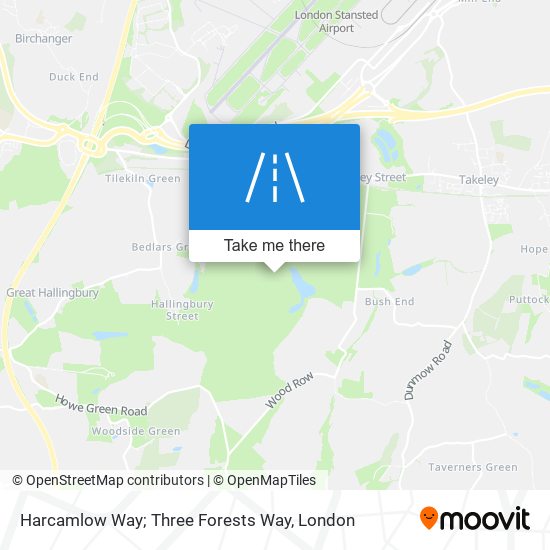 Harcamlow Way; Three Forests Way map