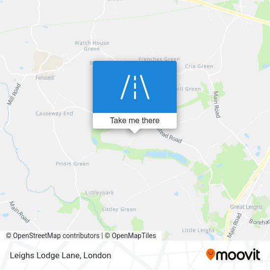 Leighs Lodge Lane map