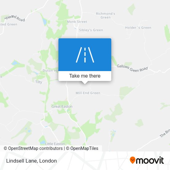 Lindsell Lane map