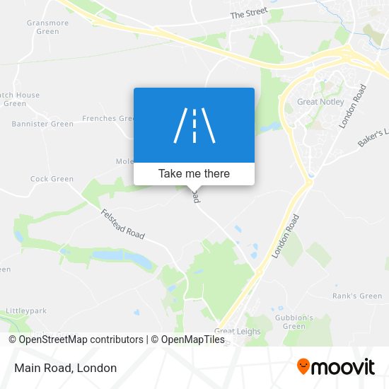 Main Road map