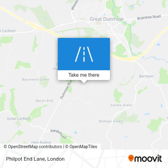 Philpot End Lane map