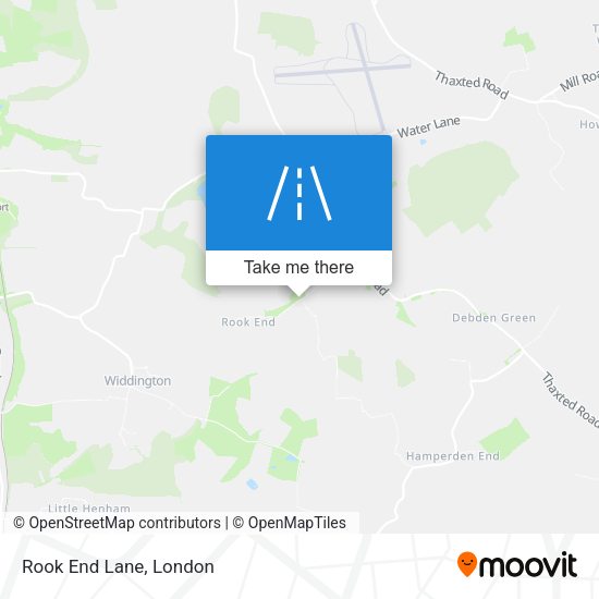 Rook End Lane map