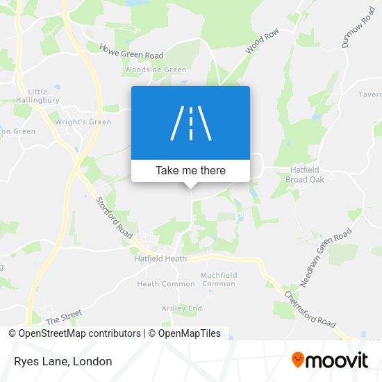 Ryes Lane map