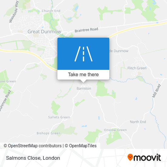 Salmons Close map
