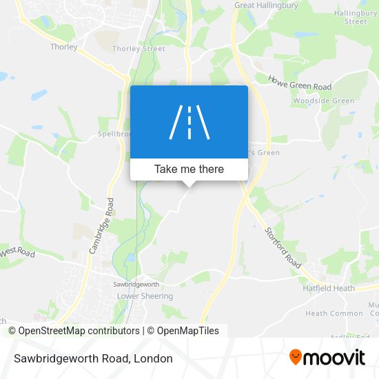 Sawbridgeworth Road map