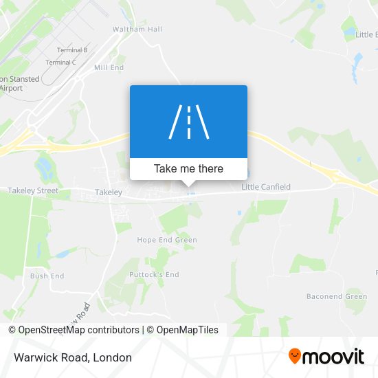 Warwick Road map