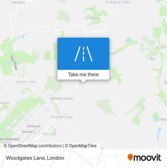 Woodgates Lane map