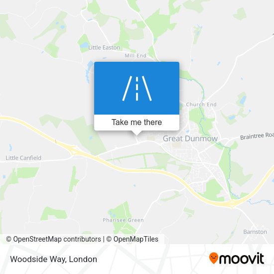 Woodside Way map