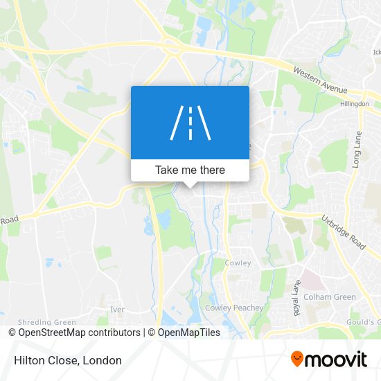 Hilton Close map