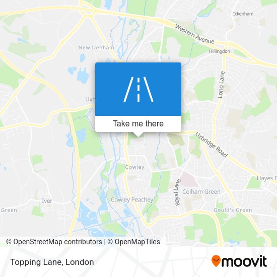 Topping Lane map