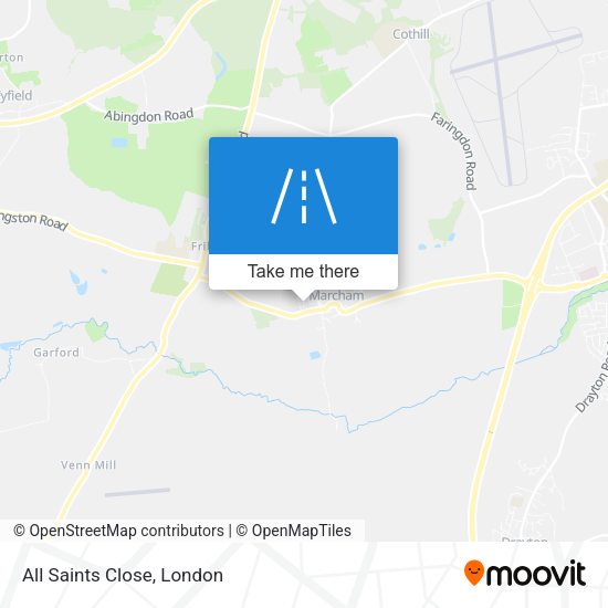 All Saints Close map