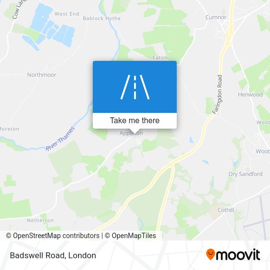 Badswell Road map