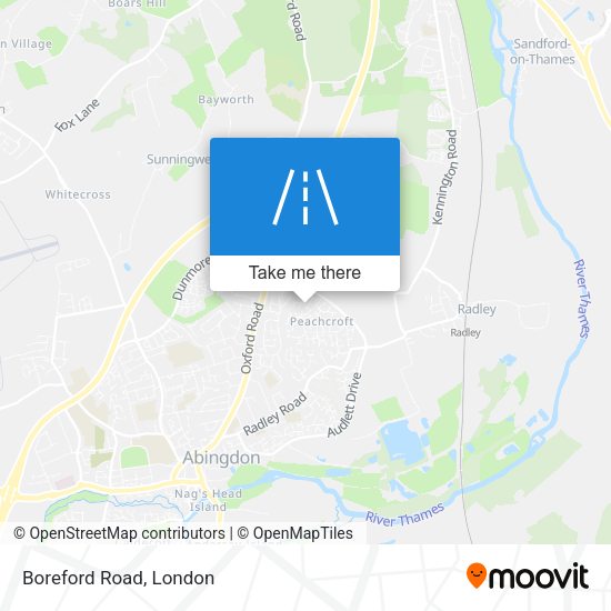 Boreford Road map