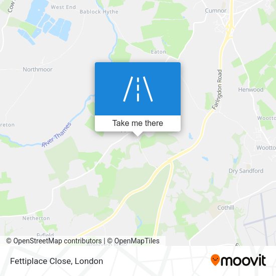 Fettiplace Close map
