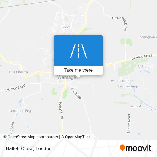 Hallett Close map