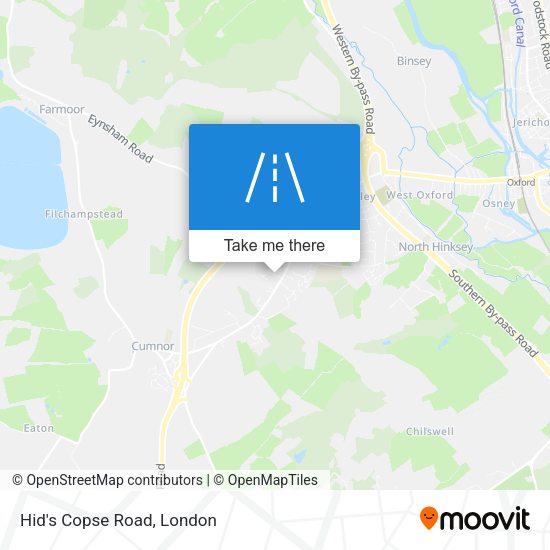 Hid's Copse Road map