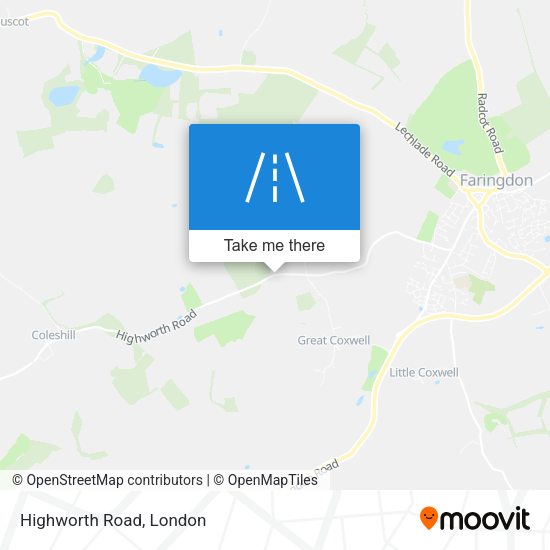 Highworth Road map